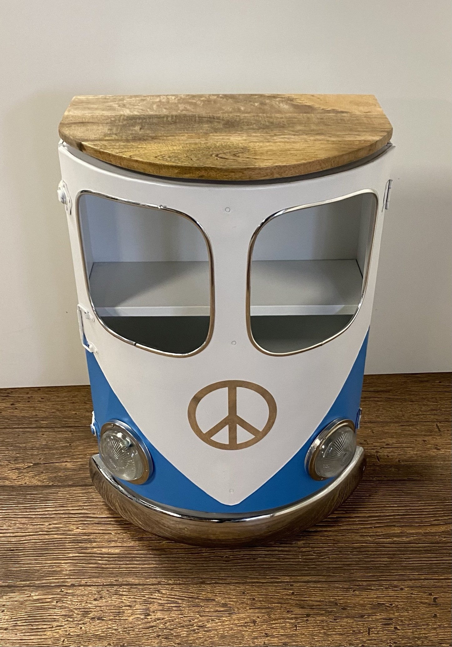 HomeRoots Peace Out Blue Retro Nightstand