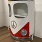 HomeRoots Peace Out Red Retro Nightstand