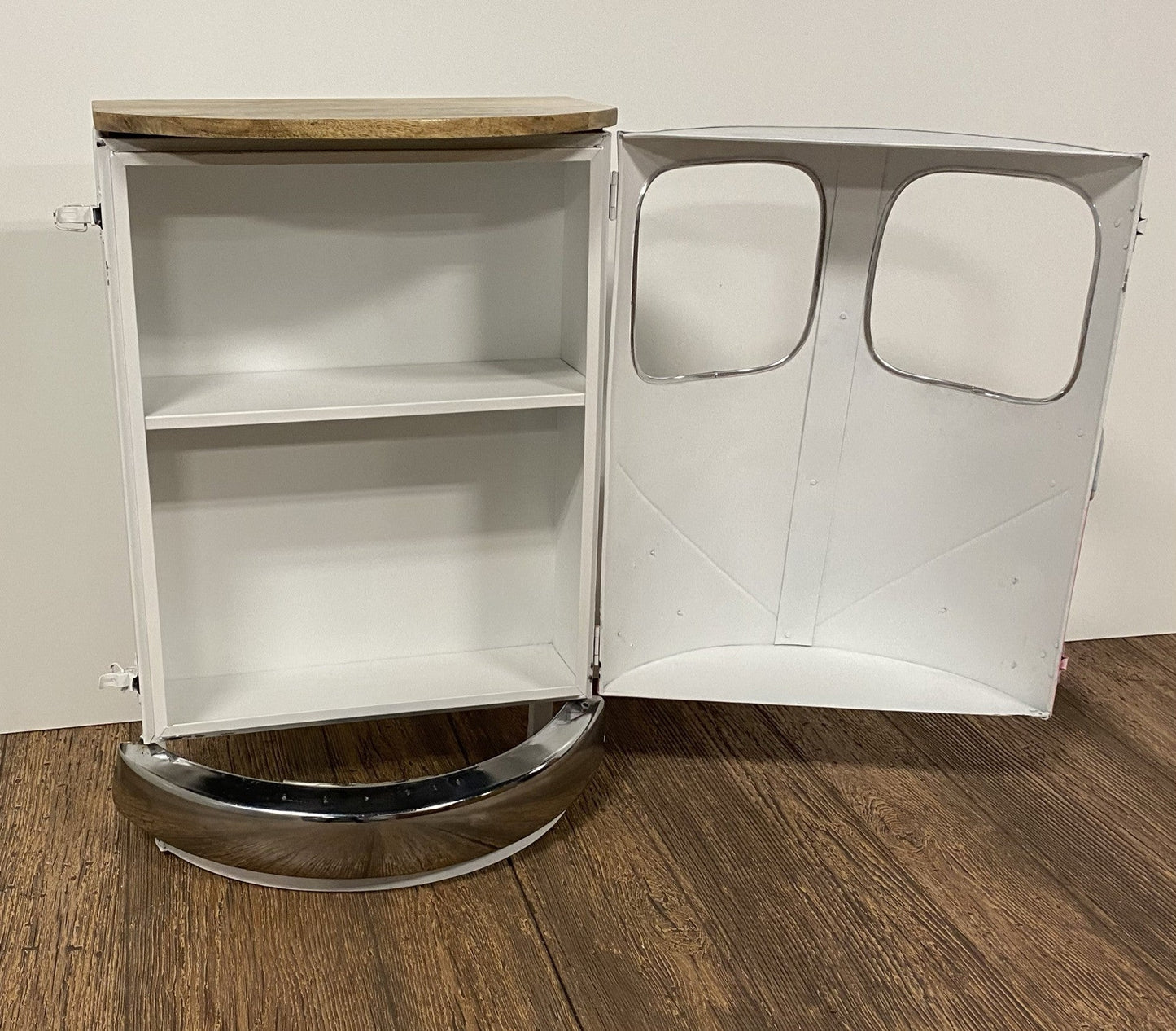 HomeRoots Peace Out Red Retro Nightstand