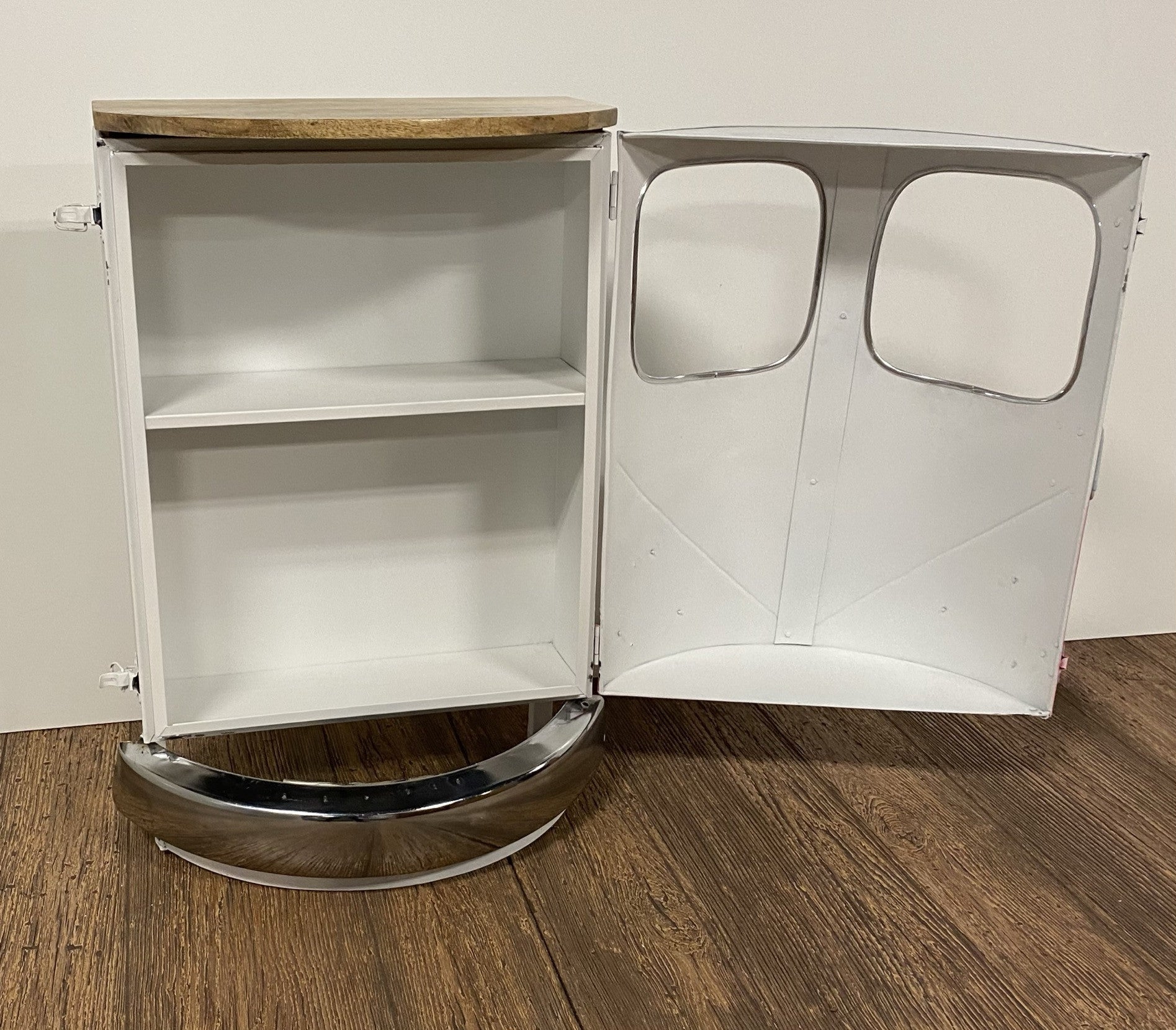 HomeRoots Peace Out Red Retro Nightstand