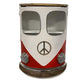 HomeRoots Peace Out Red Retro Nightstand