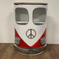 HomeRoots Peace Out Red Retro Nightstand