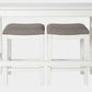 HomeRoots Perfecto White Finish Sofa table with Two Bar Stools