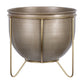 HomeRoots Petite Bronze and Gold Metal Plant Pot