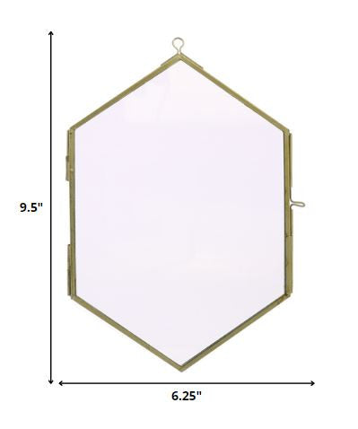 HomeRoots Petite Gold Metal Diamond Hanging Frame