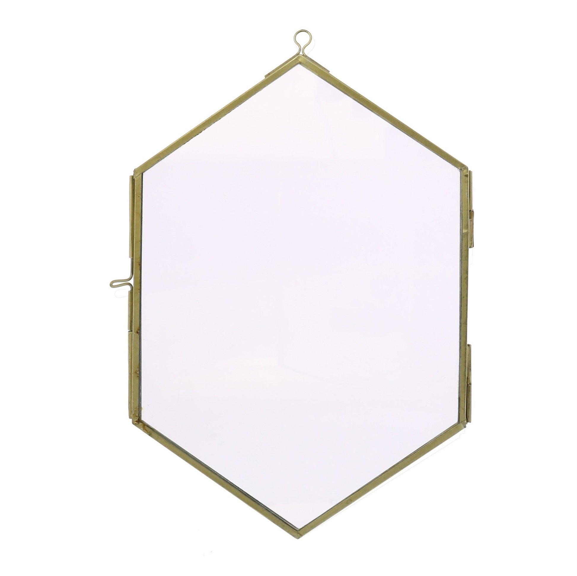 HomeRoots Petite Gold Metal Diamond Hanging Frame