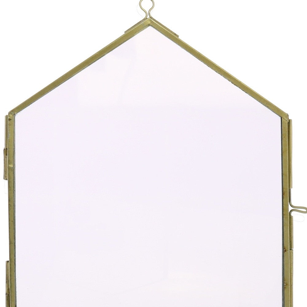 HomeRoots Petite Gold Metal Diamond Hanging Frame