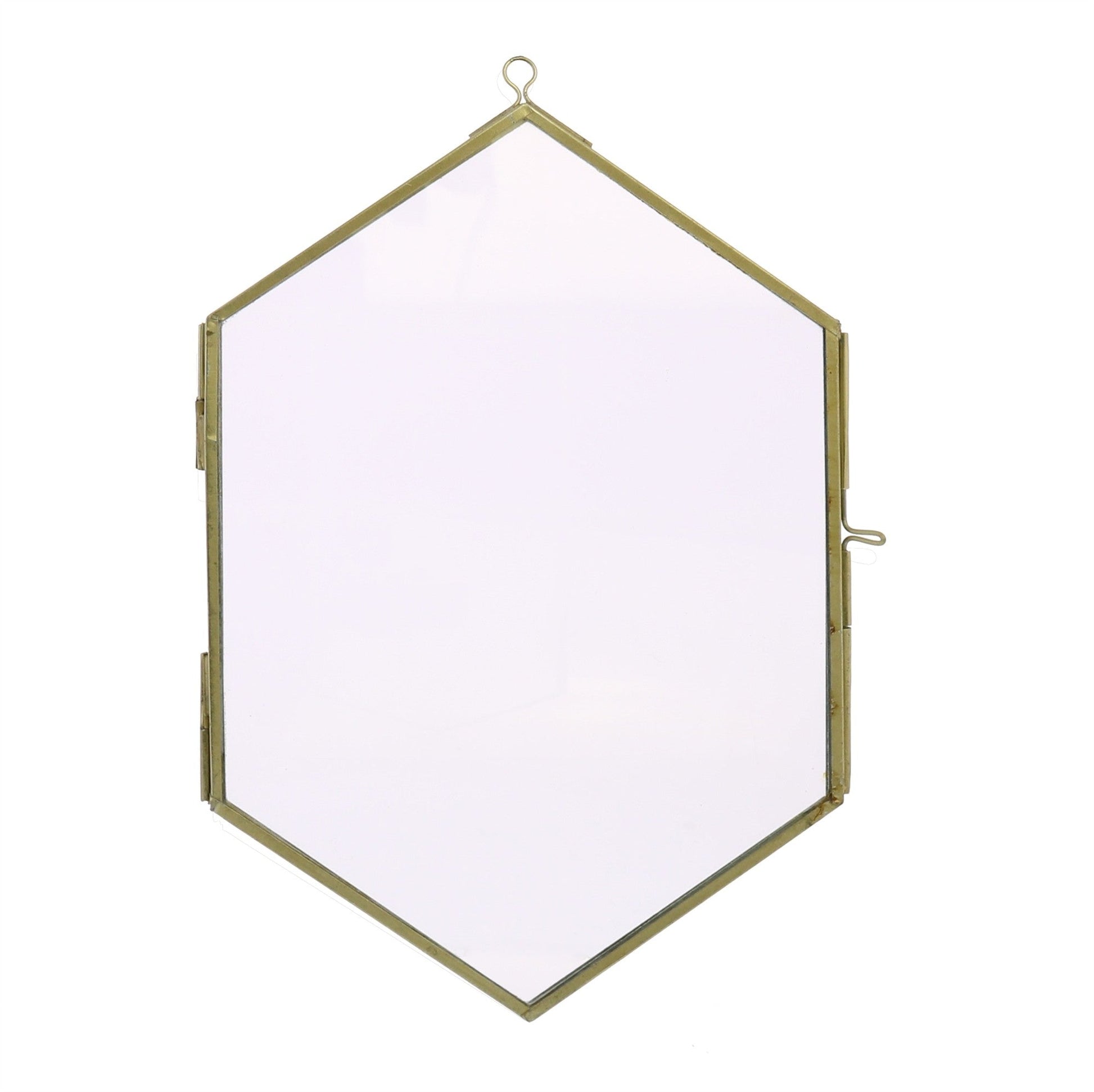 HomeRoots Petite Gold Metal Diamond Hanging Frame