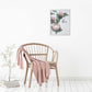 HomeRoots Pink Printed Flowers with Distressed White Frame