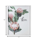HomeRoots Pink Printed Flowers with Distressed White Frame