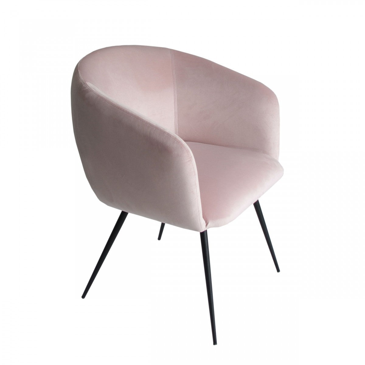 HomeRoots Pink Velvet Modern Dining Chair