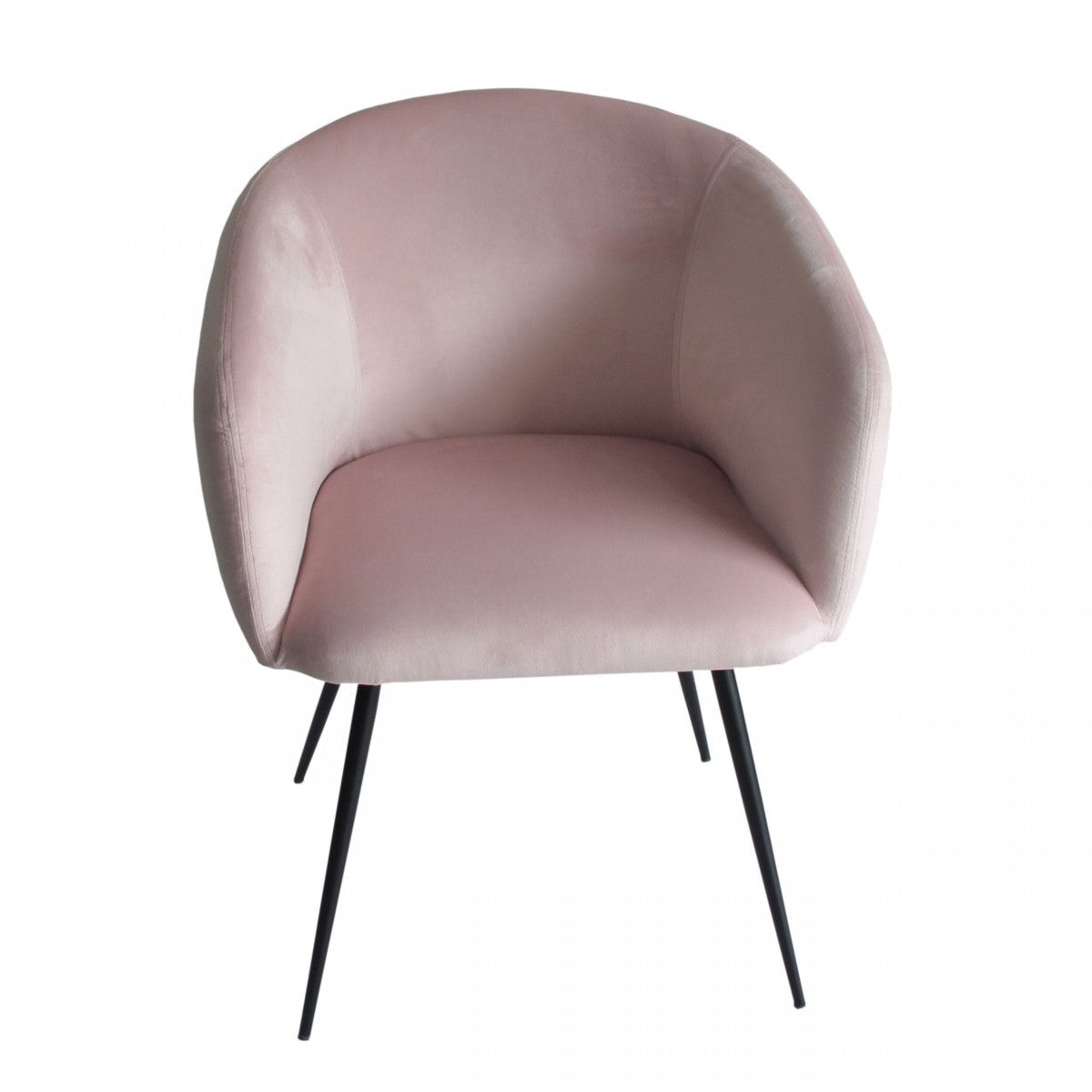 HomeRoots Pink Velvet Modern Dining Chair