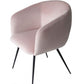 HomeRoots Pink Velvet Modern Dining Chair