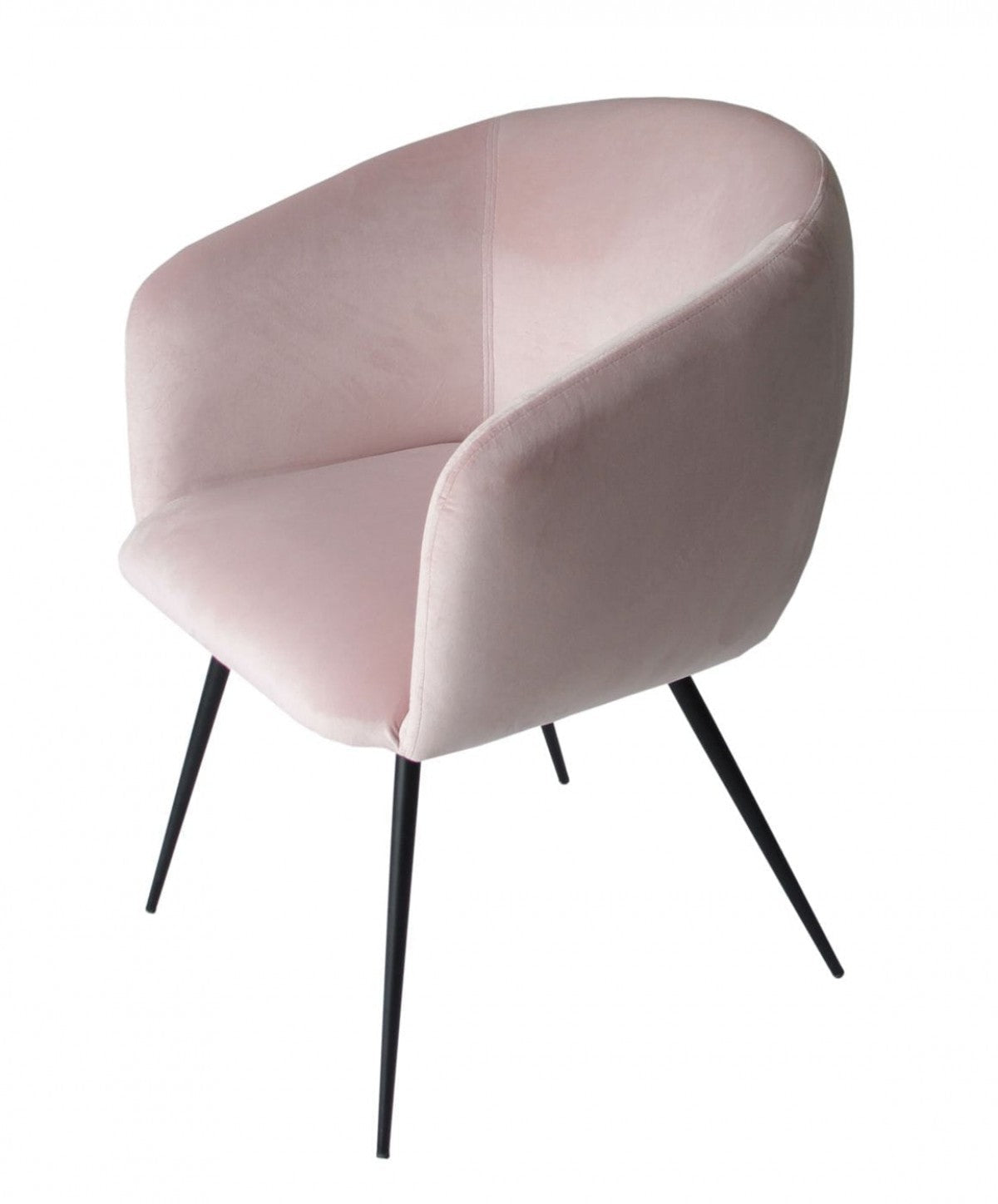 HomeRoots Pink Velvet Modern Dining Chair