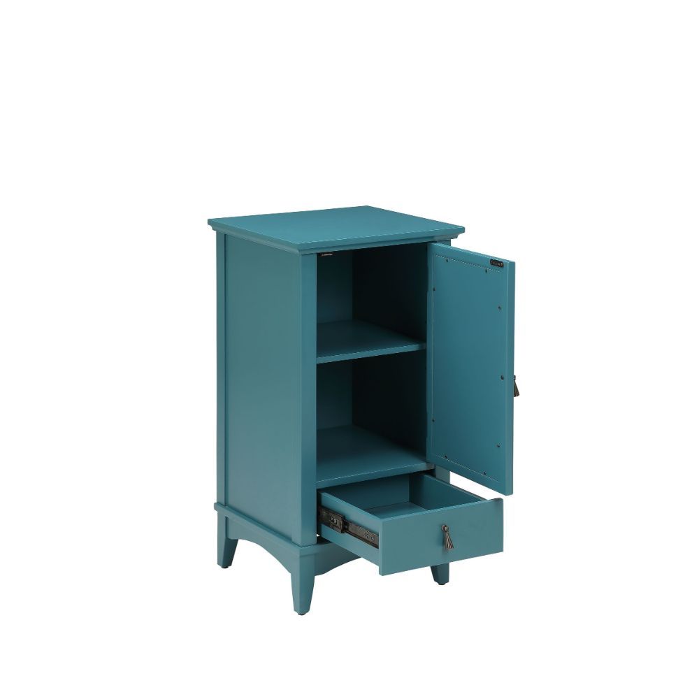 HomeRoots Pop Of Color Teal Accent Cabinet