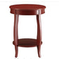 HomeRoots Pop of Color Side Table in Red Finish