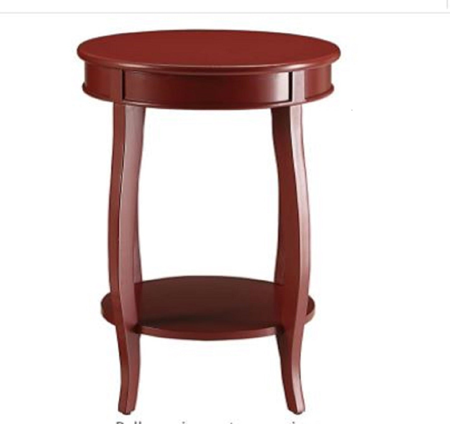 HomeRoots Pop of Color Side Table in Red Finish