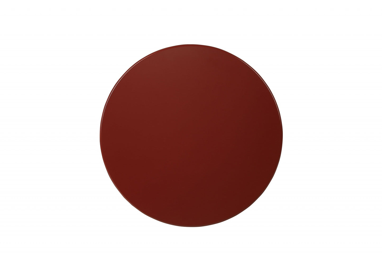 HomeRoots Pop of Color Side Table in Red Finish