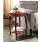 HomeRoots Pop of Color Side Table in Red Finish