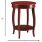 HomeRoots Pop of Color Side Table in Red Finish