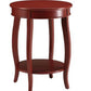 HomeRoots Pop of Color Side Table in Red Finish