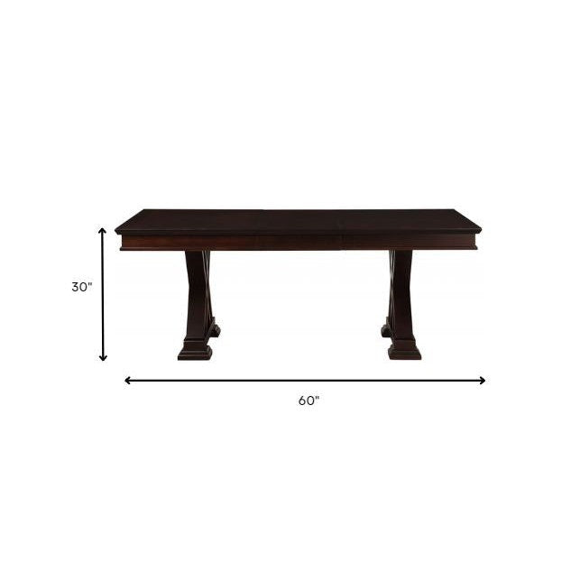 HomeRoots Poplar Dining Table In Espresso Finish