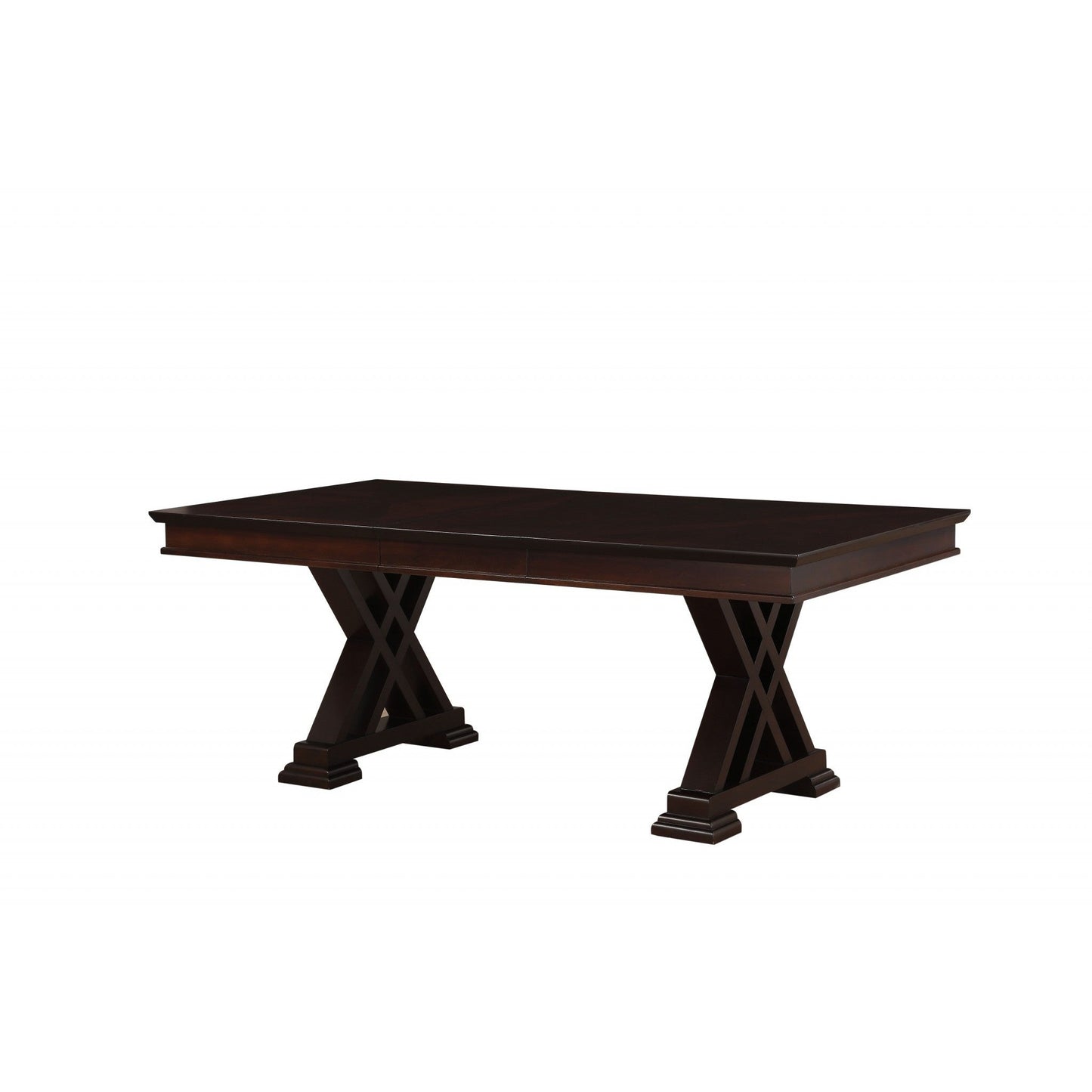 HomeRoots Poplar Dining Table In Espresso Finish