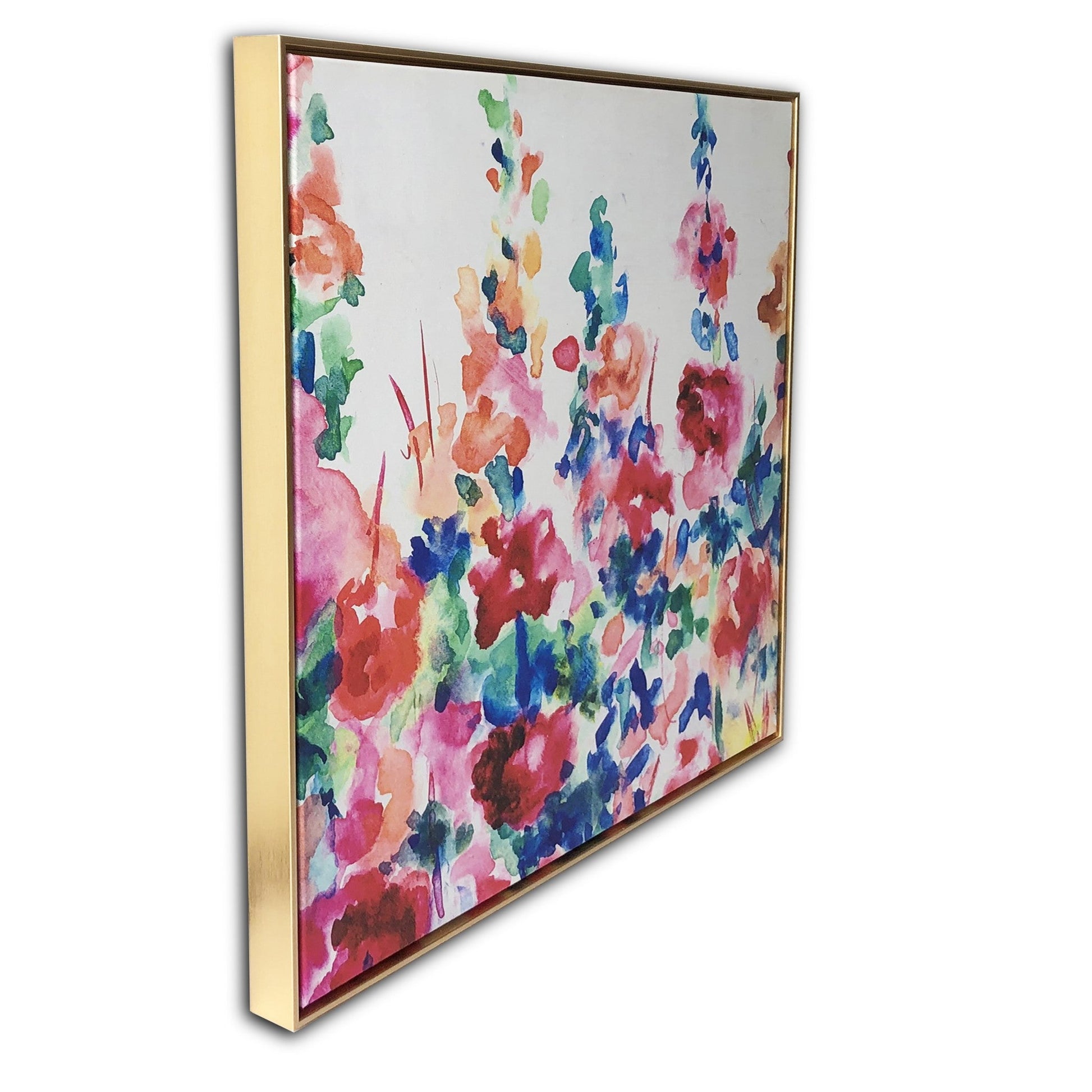 HomeRoots Pretty Floral Garden Framed Canvas Wall Art