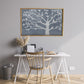 HomeRoots Pretty Gray and White Birds in Tree Framed Canvas Wall Art