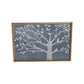 HomeRoots Pretty Gray and White Birds in Tree Framed Canvas Wall Art