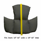 HomeRoots Primo Charcoal Indoor Outdoor Replacement Cushion for Egg Chair