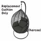 HomeRoots Primo Charcoal Indoor Outdoor Replacement Cushion for Egg Chair