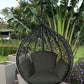 HomeRoots Primo Charcoal Indoor Outdoor Replacement Cushion for Egg Chair