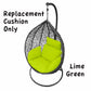 HomeRoots Primo Neon Green Indoor Outdoor Replacement Cushion for Egg Chair