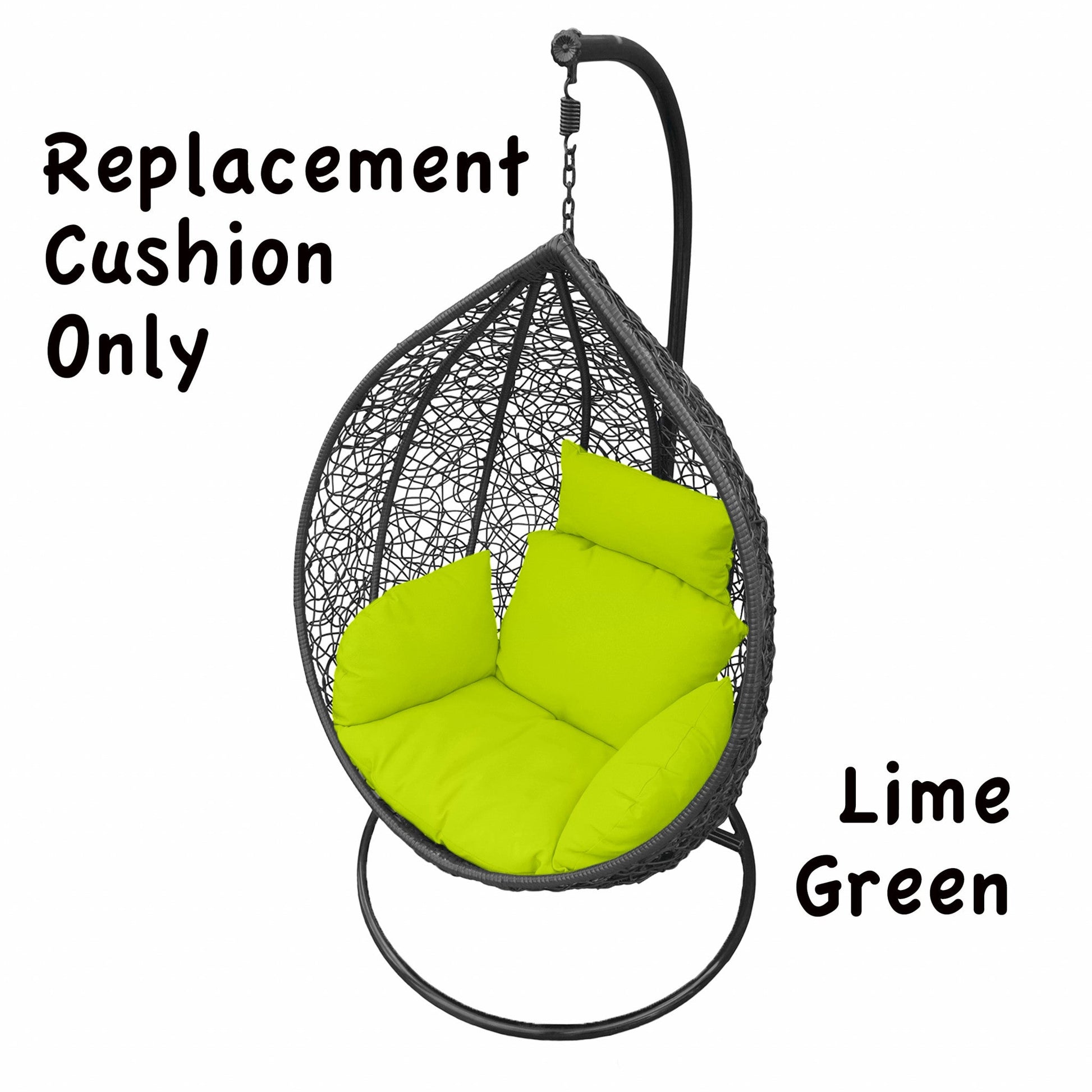 HomeRoots Primo Neon Green Indoor Outdoor Replacement Cushion for Egg Chair