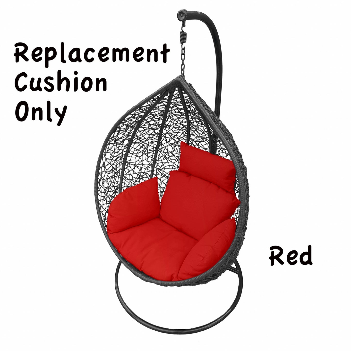 HomeRoots Primo Red Indoor Outdoor Replacement Cushion for Egg Chair