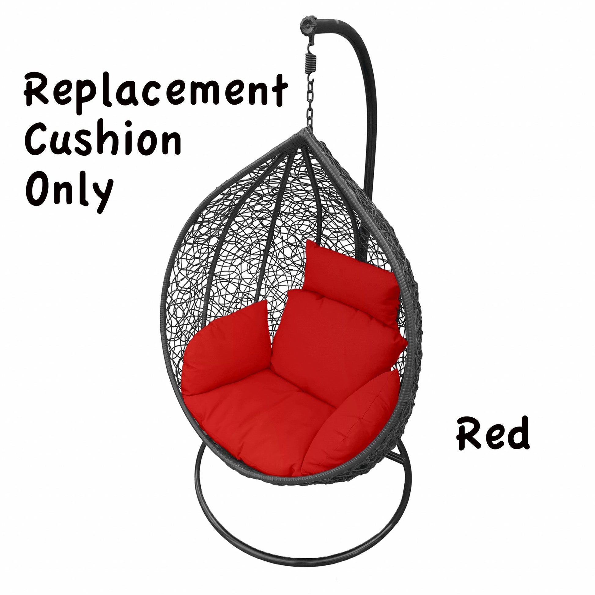HomeRoots Primo Red Indoor Outdoor Replacement Cushion for Egg Chair