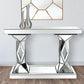 HomeRoots Prism Console Table in Silver Finish