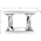HomeRoots Prism Console Table in Silver Finish
