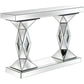 HomeRoots Prism Console Table in Silver Finish