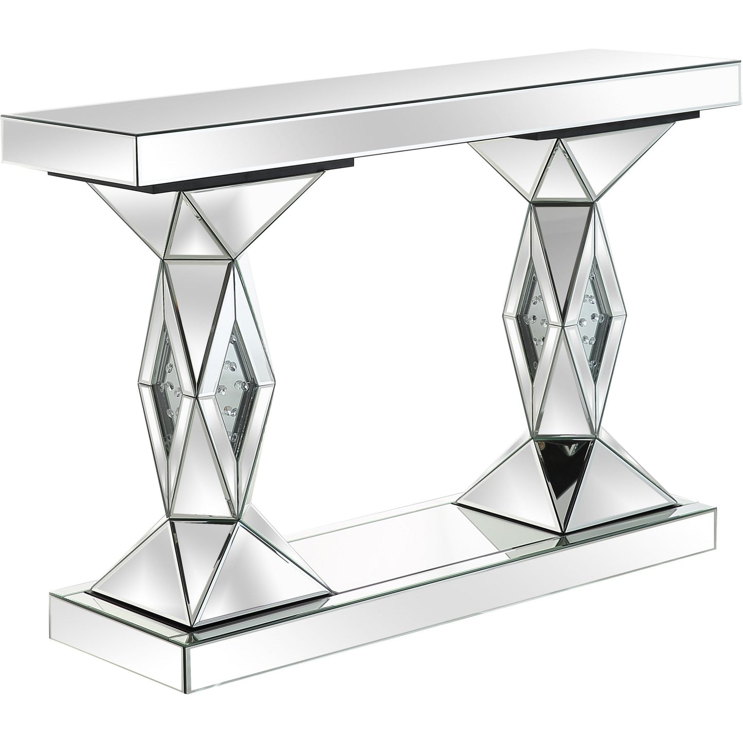 HomeRoots Prism Console Table in Silver Finish