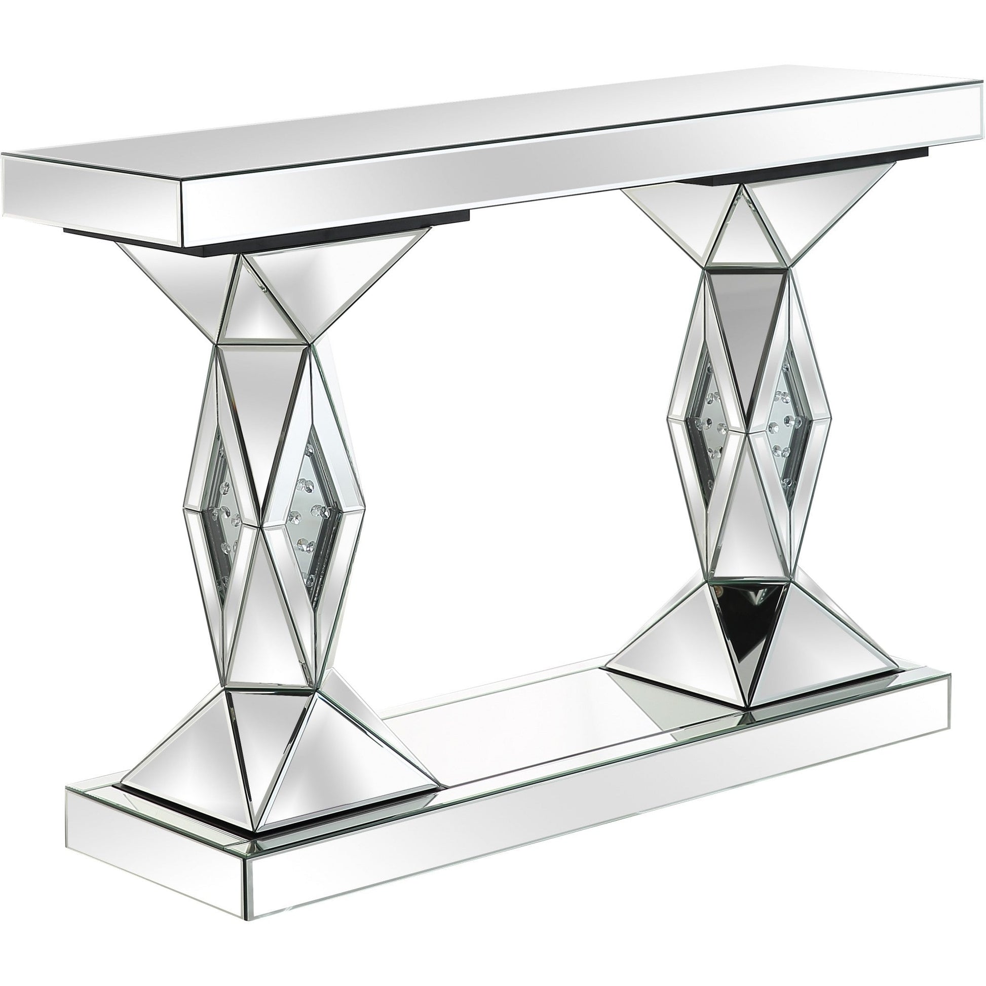 HomeRoots Prism Console Table in Silver Finish