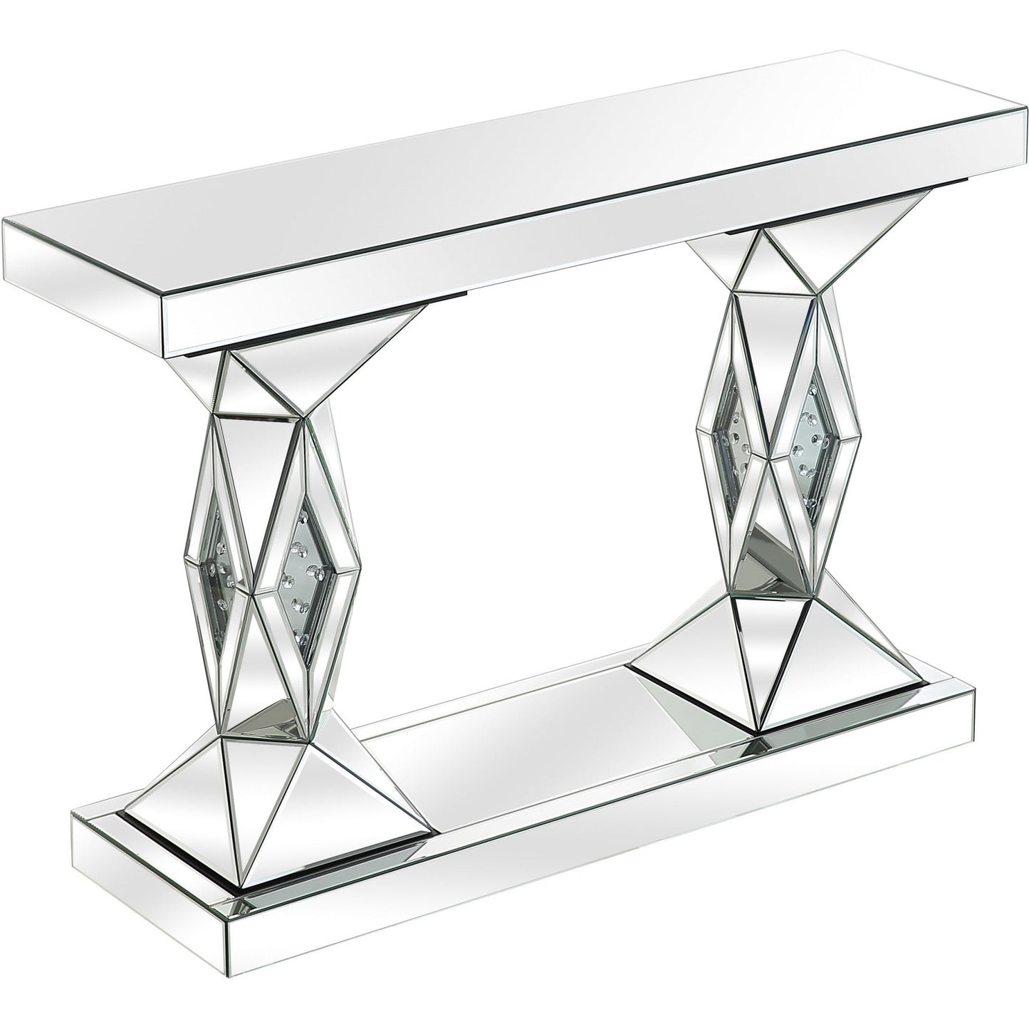 HomeRoots Prism Console Table in Silver Finish