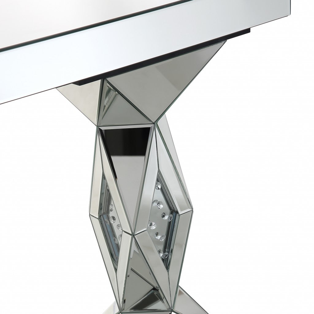 HomeRoots Prism Console Table in Silver Finish