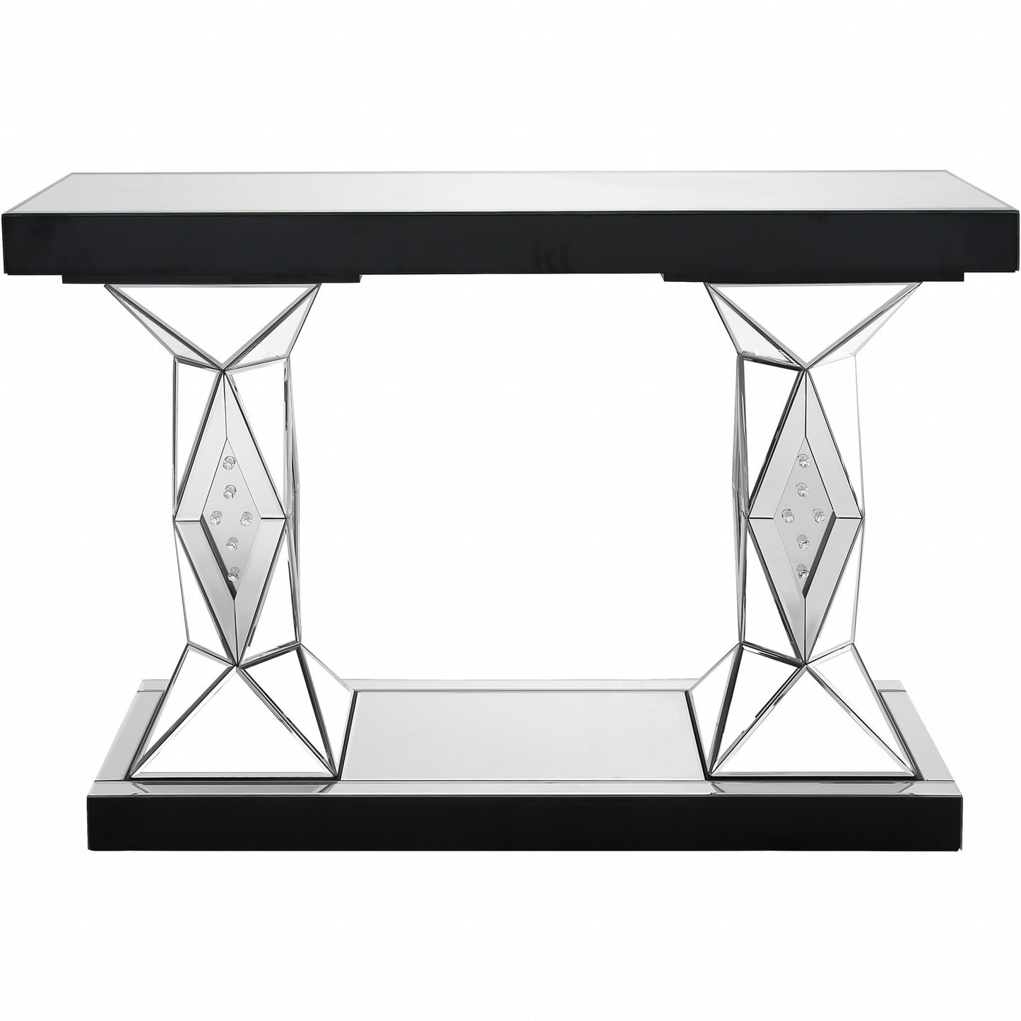 HomeRoots Prism Console Table in Silver Finish