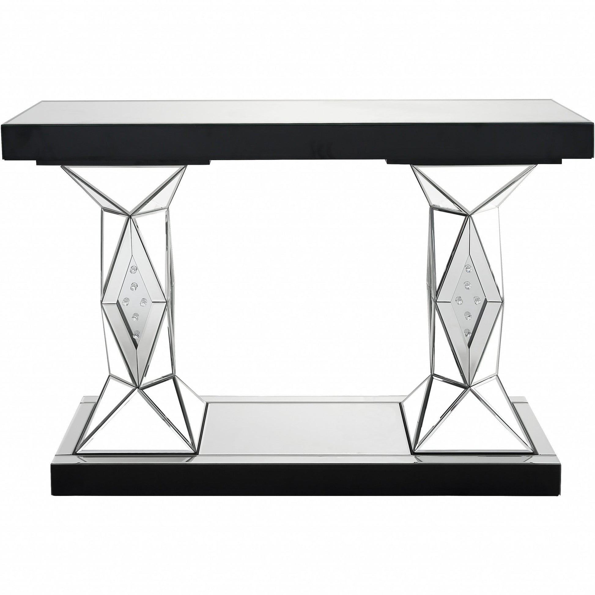 HomeRoots Prism Console Table in Silver Finish