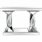HomeRoots Prism Console Table in Silver Finish