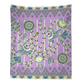 HomeRoots Purple Peacock Duo 80" x 68" Hanging Wall Tapestry