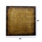 HomeRoots Raw Wood Look Gold Finish Square Wall Art Medium