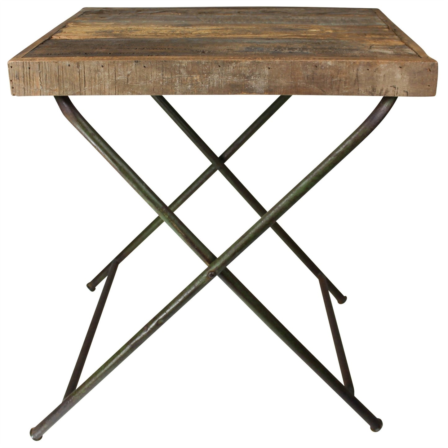 HomeRoots Reclaimed Wood Folding Table in Natural Finish